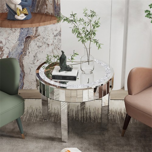 Mirrored coffee table end side - mirrored,