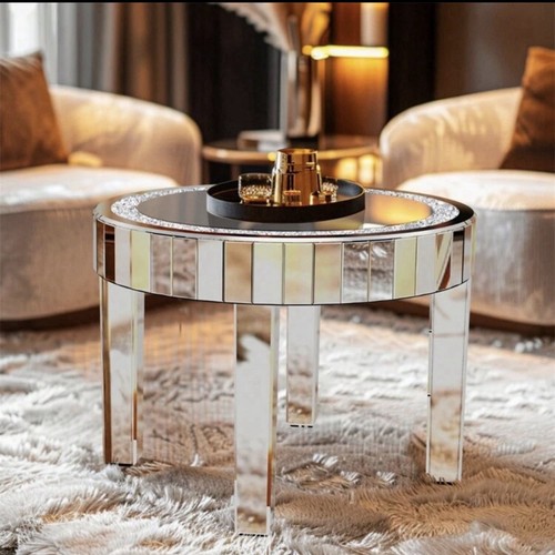 Luxury round mirrored crystal - ,