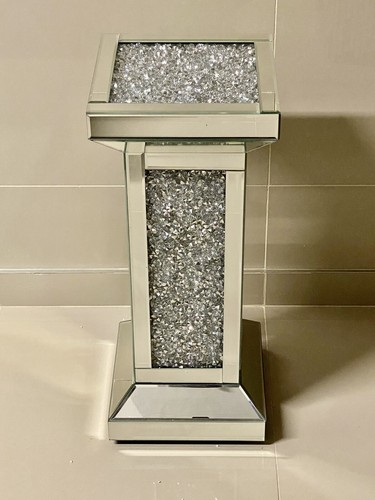Mirrored side table crystal - side,